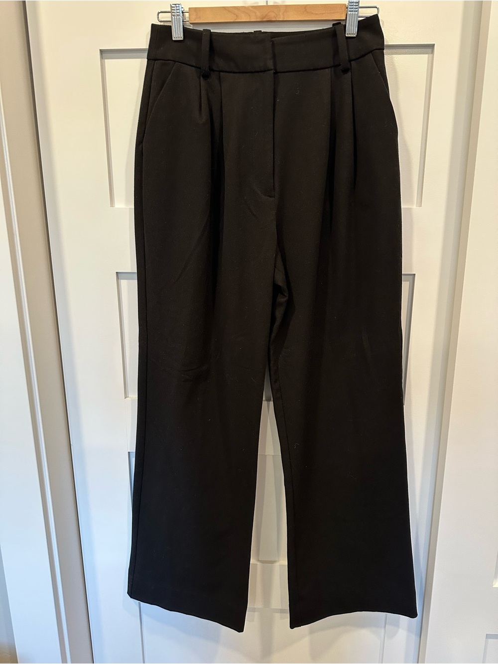 Favorite Daughter Classic Black High-Waist Wide-Leg Trousers
